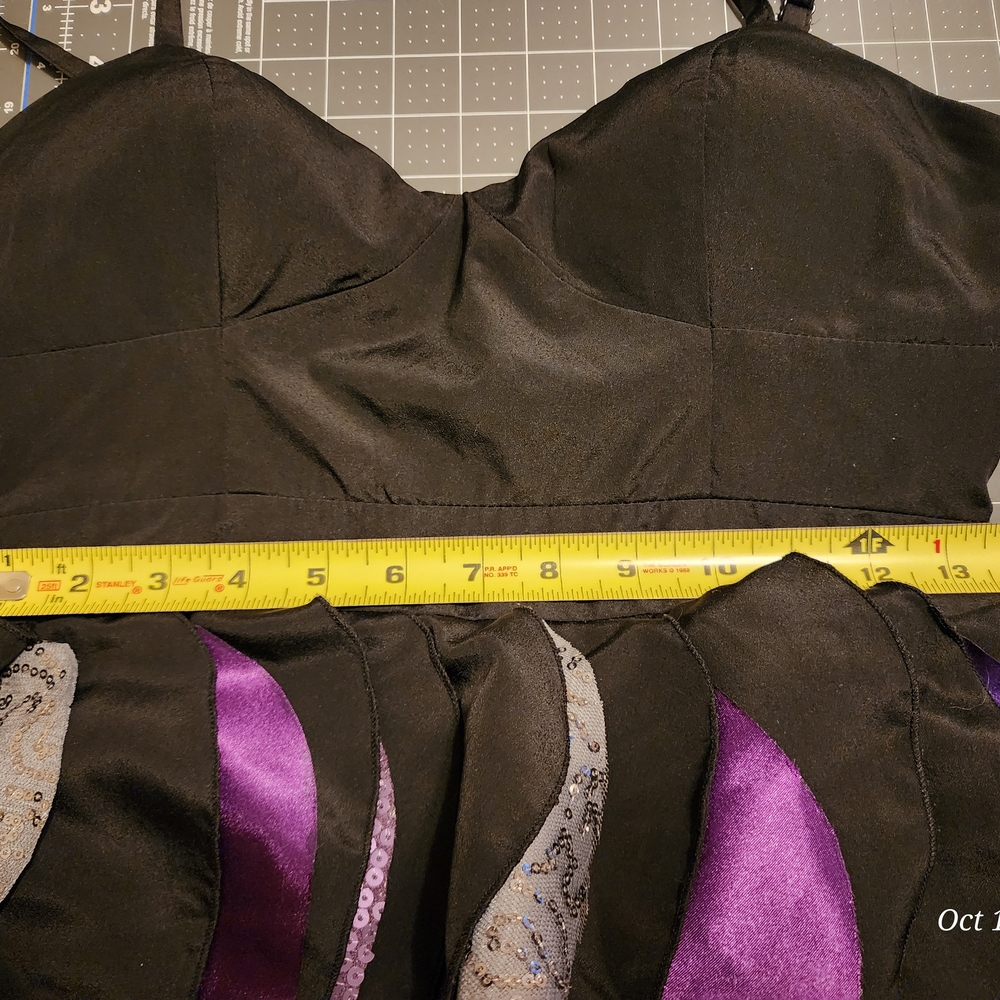 Handmade Ursula costume on a Forever 21 base, Black and Purple Mini Dress, M - Picture 5 of 7